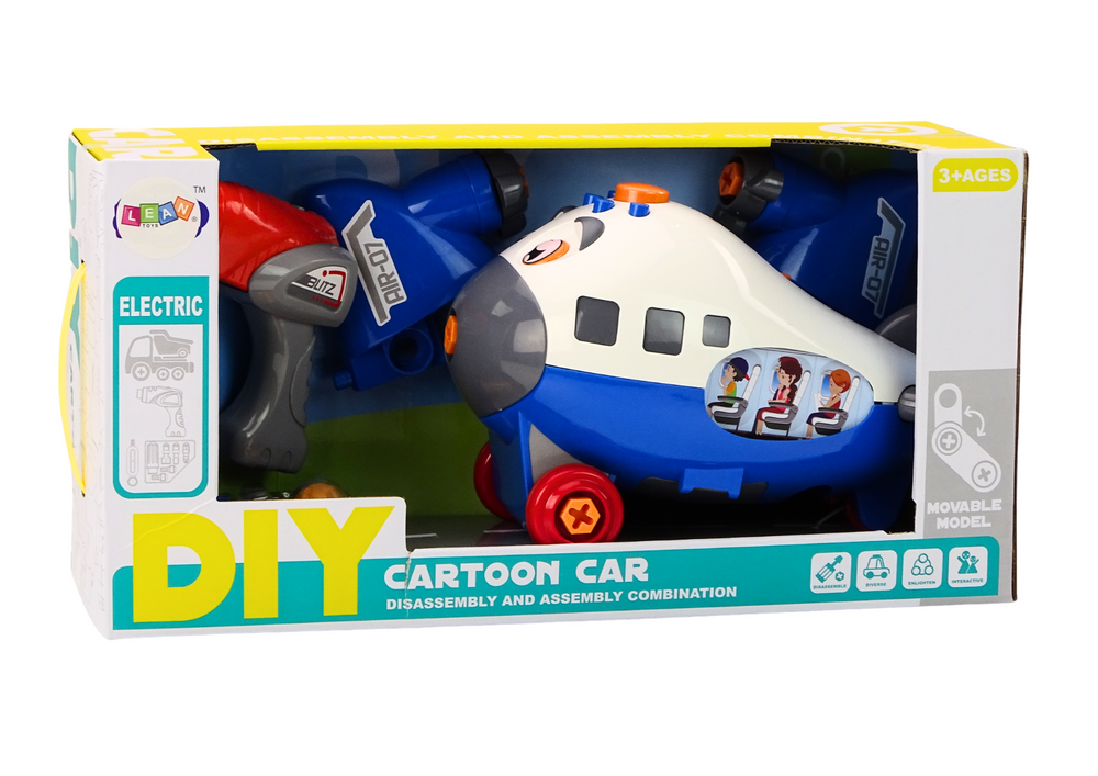 Avion za sastavljanje s alatom Air - plavi