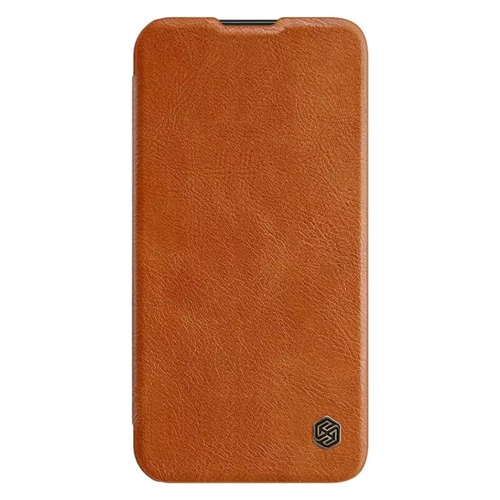 Nillkin Qin Leather Pro preklopna maska sa štitnikom za kameru za Samsung Galaxy S23 - brown