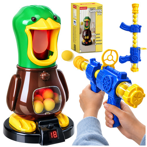 Pucačka igra – Hungry Duck / s automatskim bodovanjem + 2 pištolja + 24 pjenaste loptice