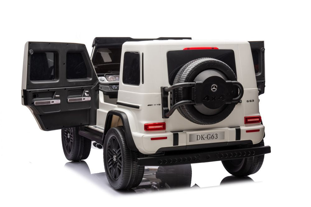 Licencirani auto na akumulator Mercedes G63 XXL 4x4 - dvosjed - bijeli