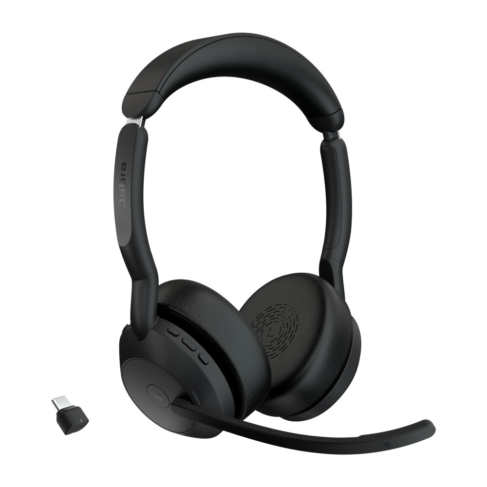 Jabra 25599-999-899 naglavne slušalice i slušalice s ugrađenim mikrofonom Bežično Obruč za glavu Ured / pozivni centar Bluetooth Postolje za punjenje Crno