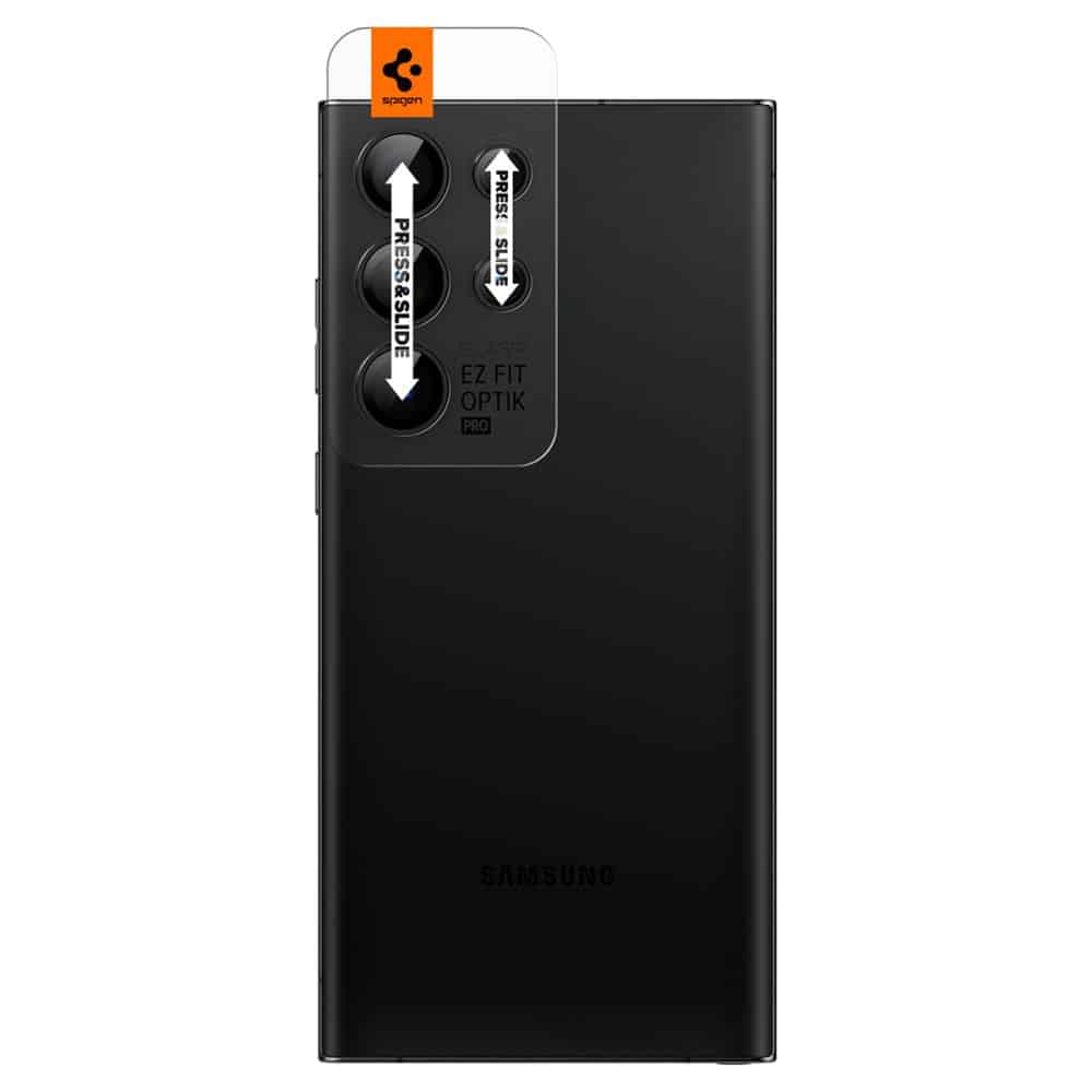 Spigen – Optik.TR EZ FIT staklo za kameru (2 kom) za Samsung Galaxy S23 Ultra – crno
