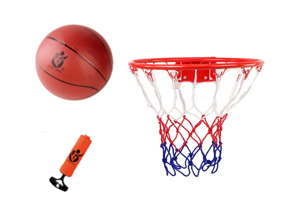 Košarkaški set za djecu 3u1 - lopta, pumpa, obruč
