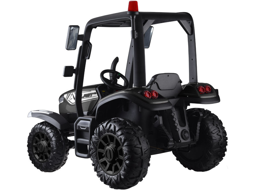 Veliki traktor s prikolicom 4×4 – crni