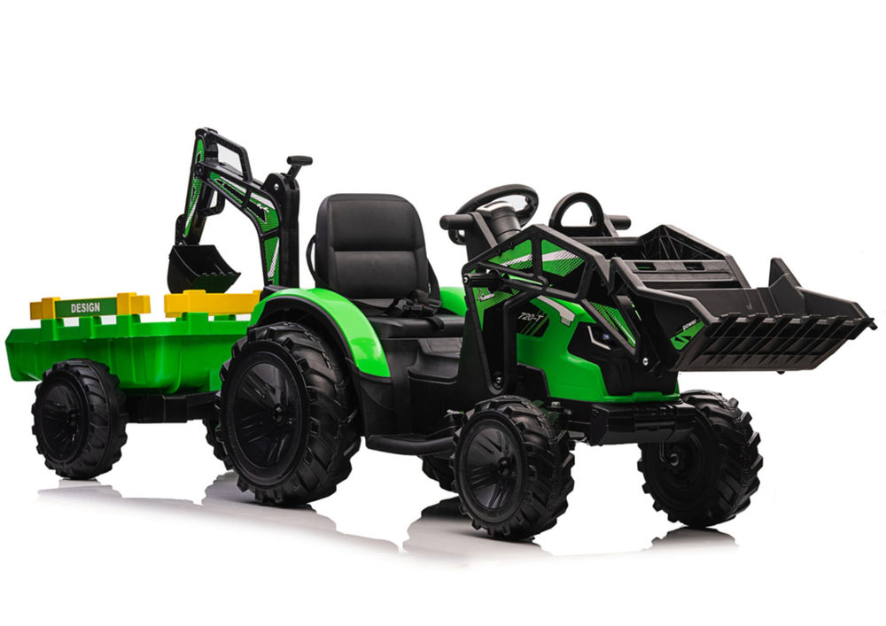 Traktor na akumulator s prikolicom SX2068 - zeleni
