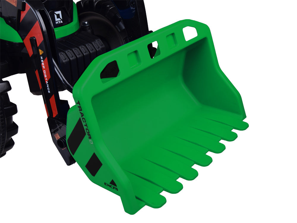 Traktor bager AKU s prikolicom zeleni
