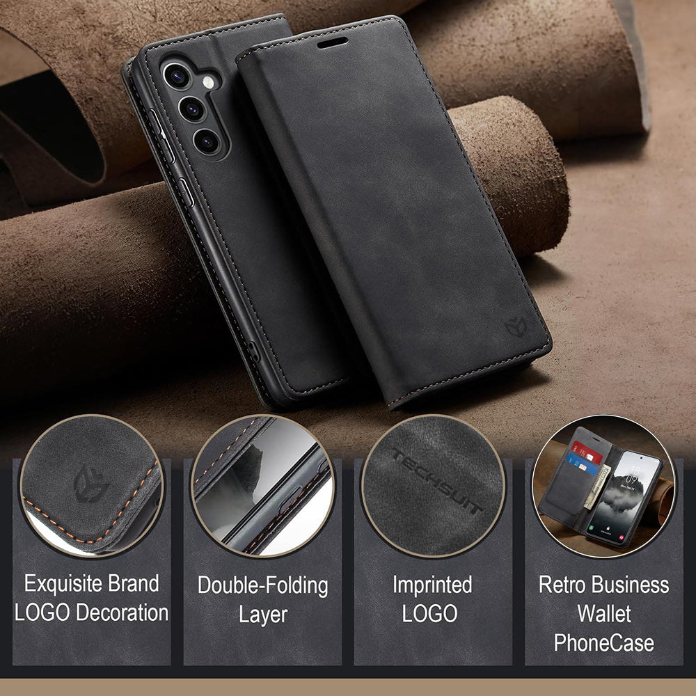 Techsuit - Confy Cover preklopna torbica za Honor 400 Lite - crna