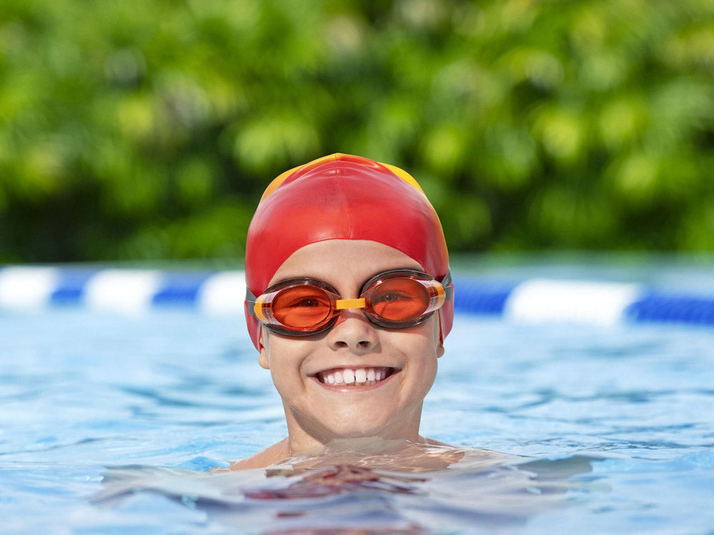 Bestway silikonska dječja plivačka kapa narančasta