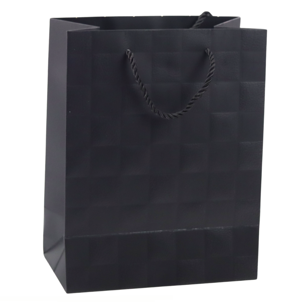 Elegant Embossed Squares Gift Bag 23 x 18 x 10.5 cm