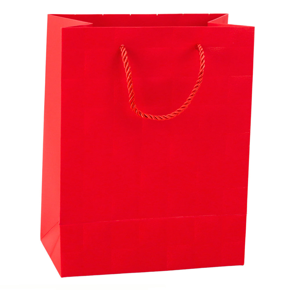 Elegant Embossed Squares Gift Bag 23 x 18 x 10.5 cm