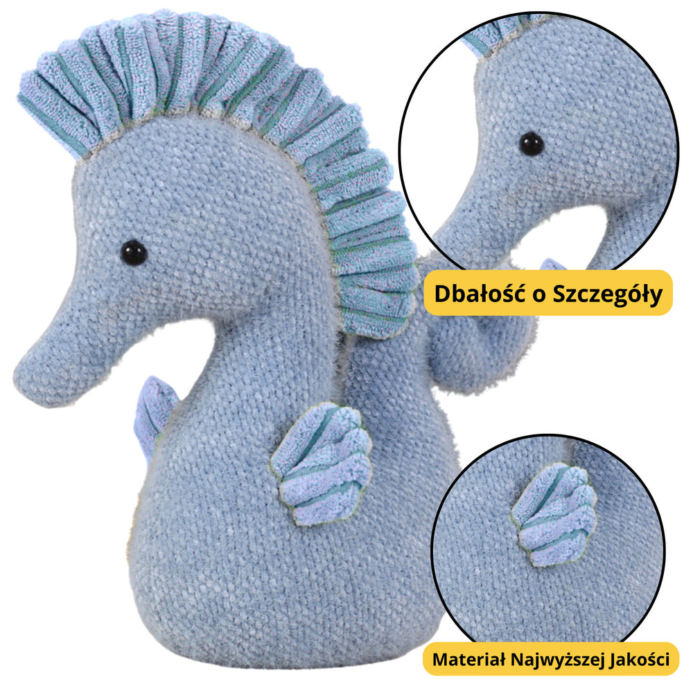 Plišana igračka za maženje morski konjić 25cm - plavi