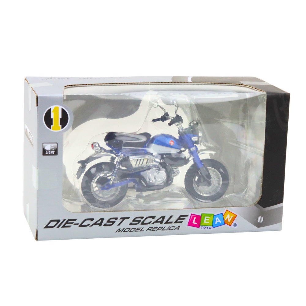 Metalni motor za igru Retro Classic sa svjetlosnim efektima 1:12 - plavi