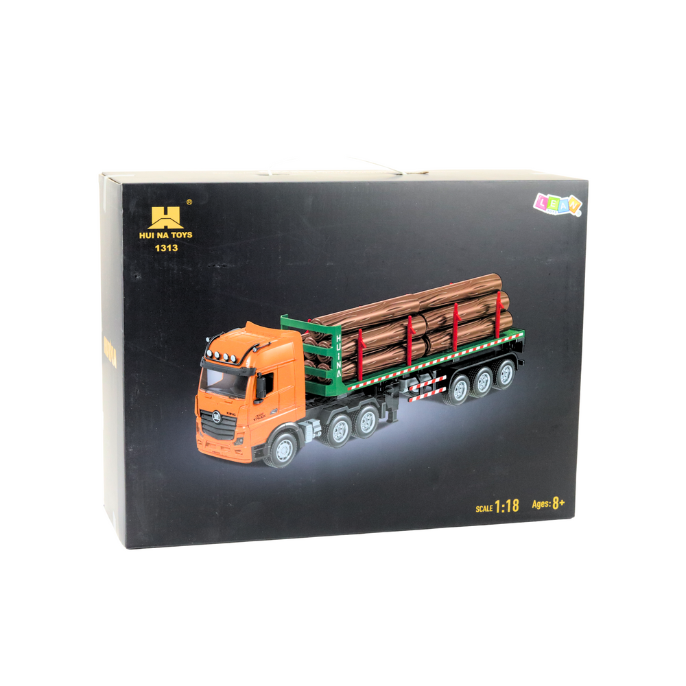 Kamion za prijevoz trupaca na daljinsko upravljanje Timber TransporterHuina 1:18 - zeleno/narančasti
