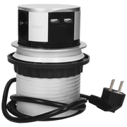 Orno Produžni kabel sa 3 x Schuko utičnice + 2 x USB, ugradbena - OR-AE-1342(GS)