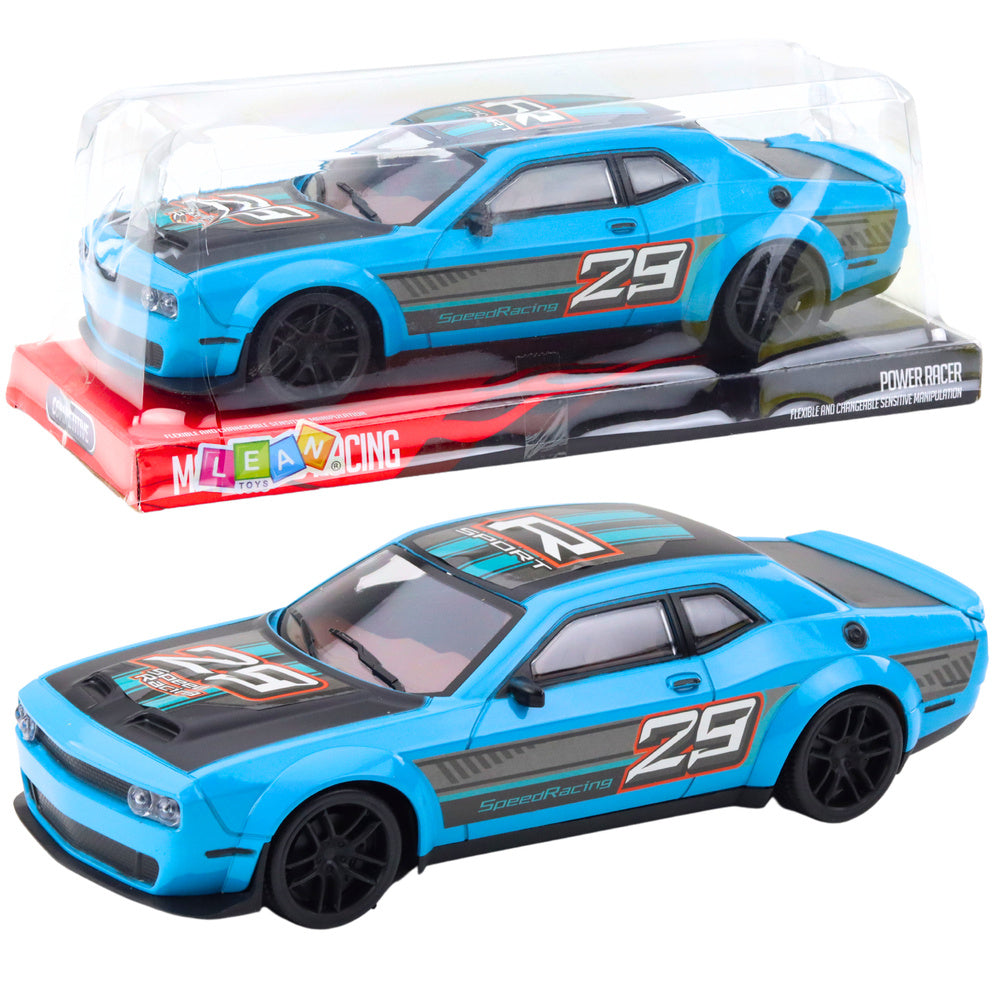 Sportski auto za igru s pogonom na stražnje kotače Glossy - 28 cm - Plavi