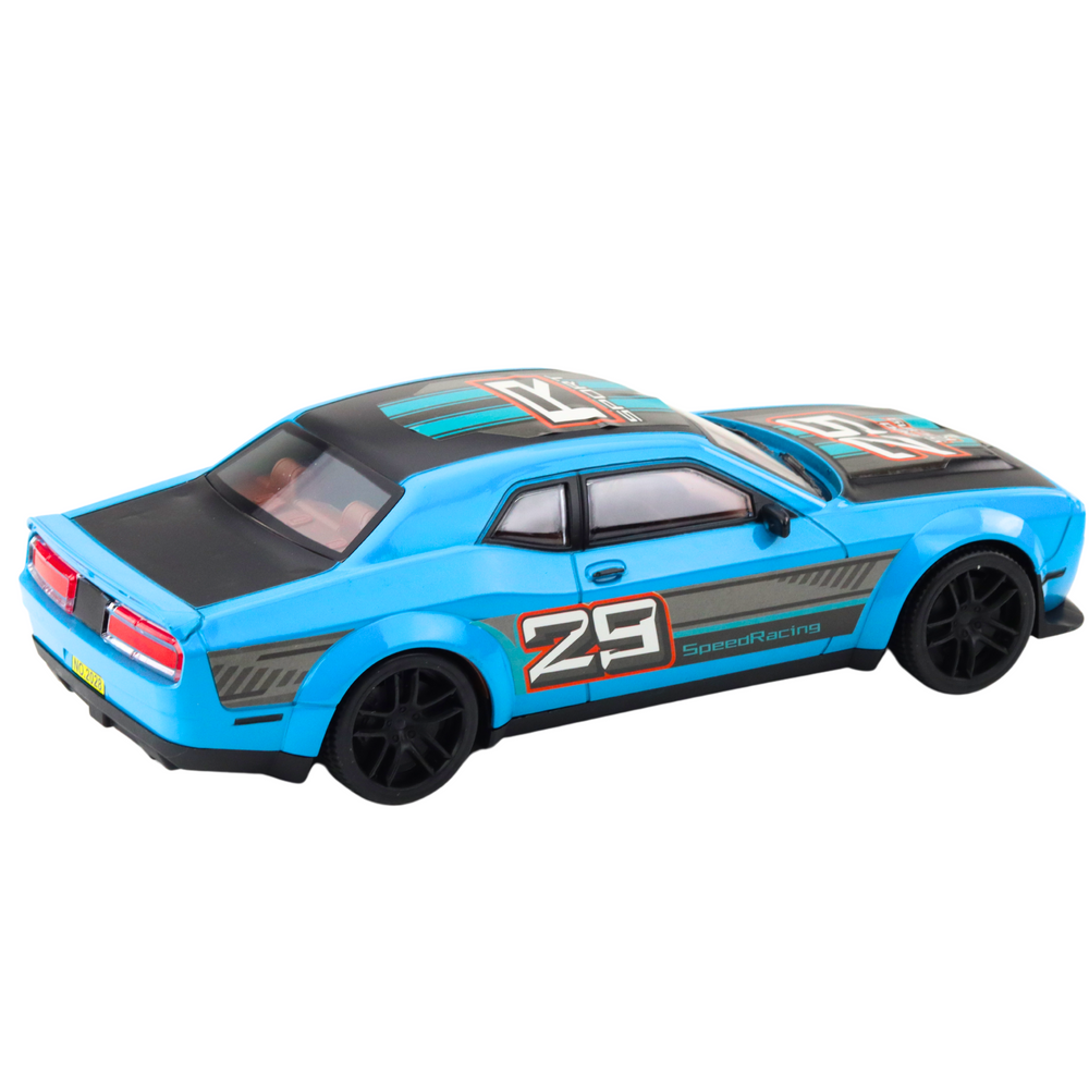 Sportski auto za igru s pogonom na stražnje kotače Glossy - 28 cm - Plavi