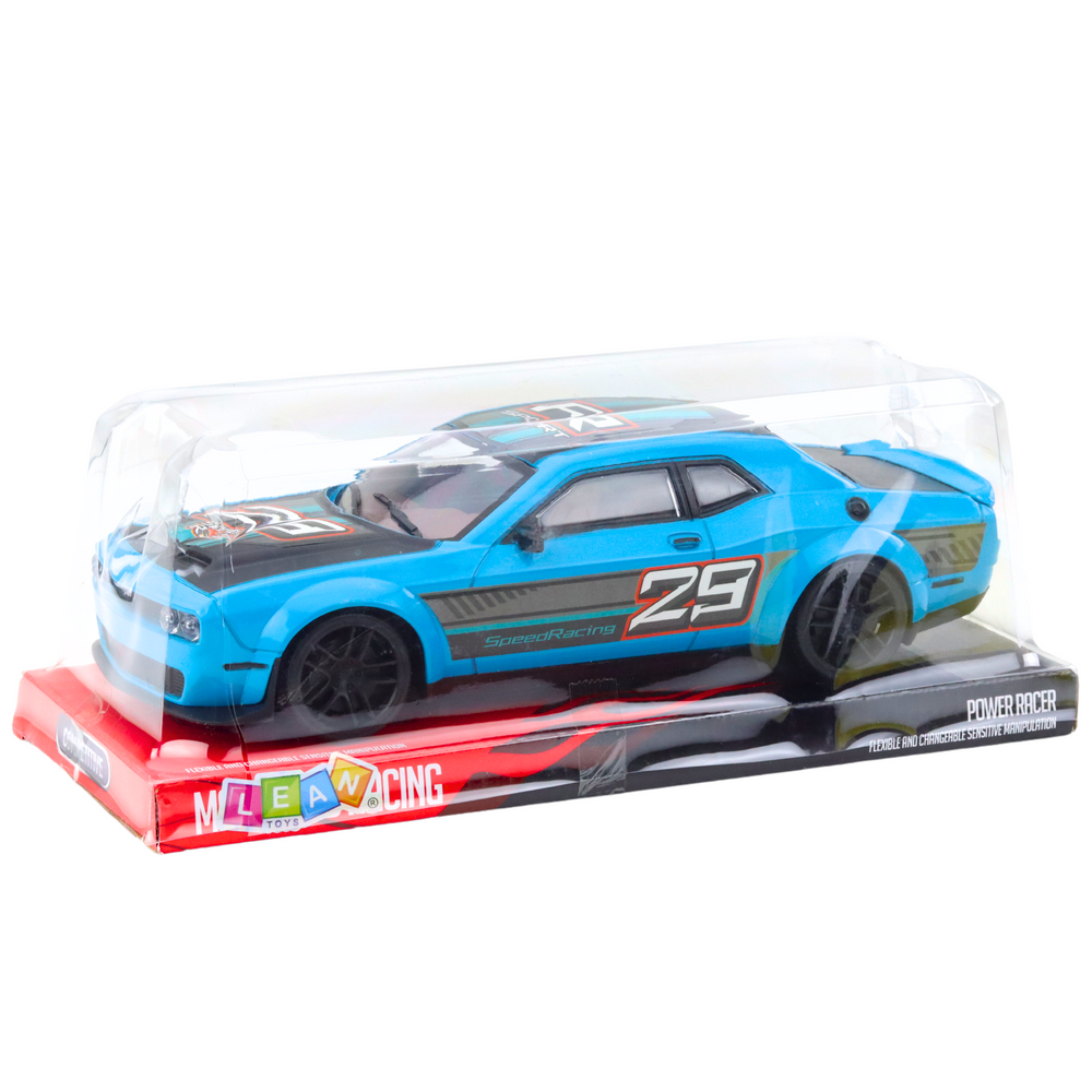 Sportski auto za igru s pogonom na stražnje kotače Glossy - 28 cm - Plavi