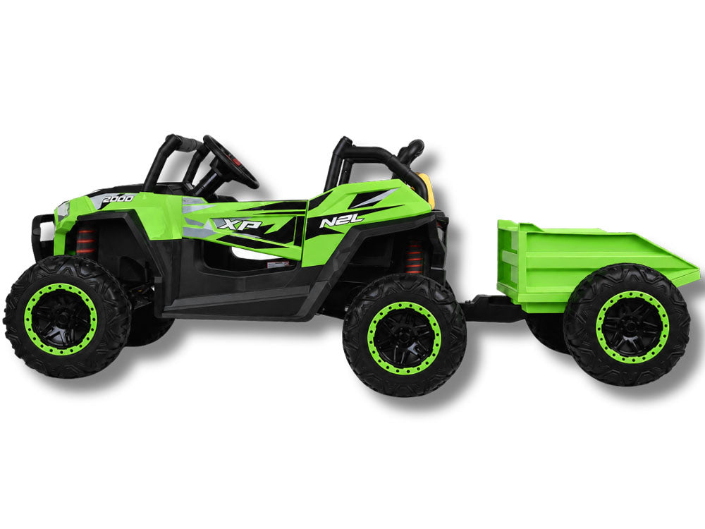 Buggy dvosjed 4×4 s prikolicom – zeleni