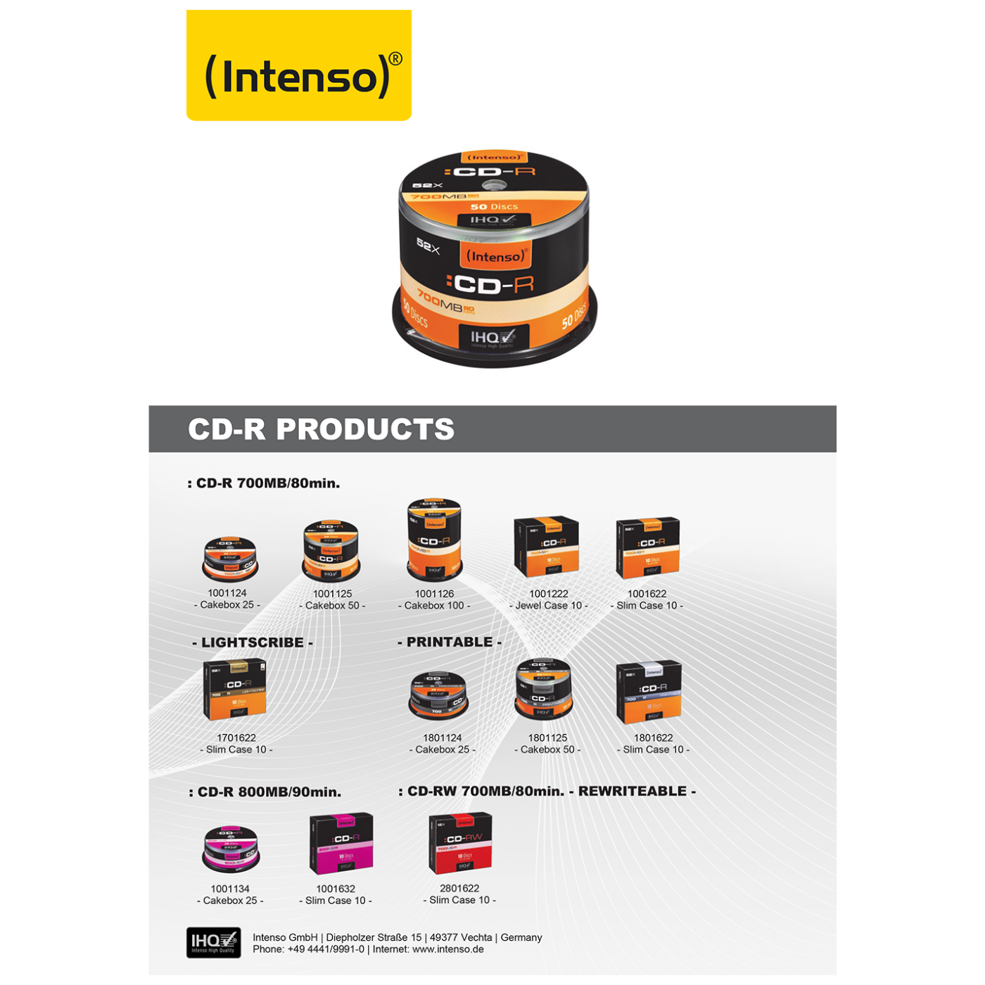 (Intenso) CD-R 700MB (80 min.) pak. 10 komada Slim Case - CD-R700MB/10Slim