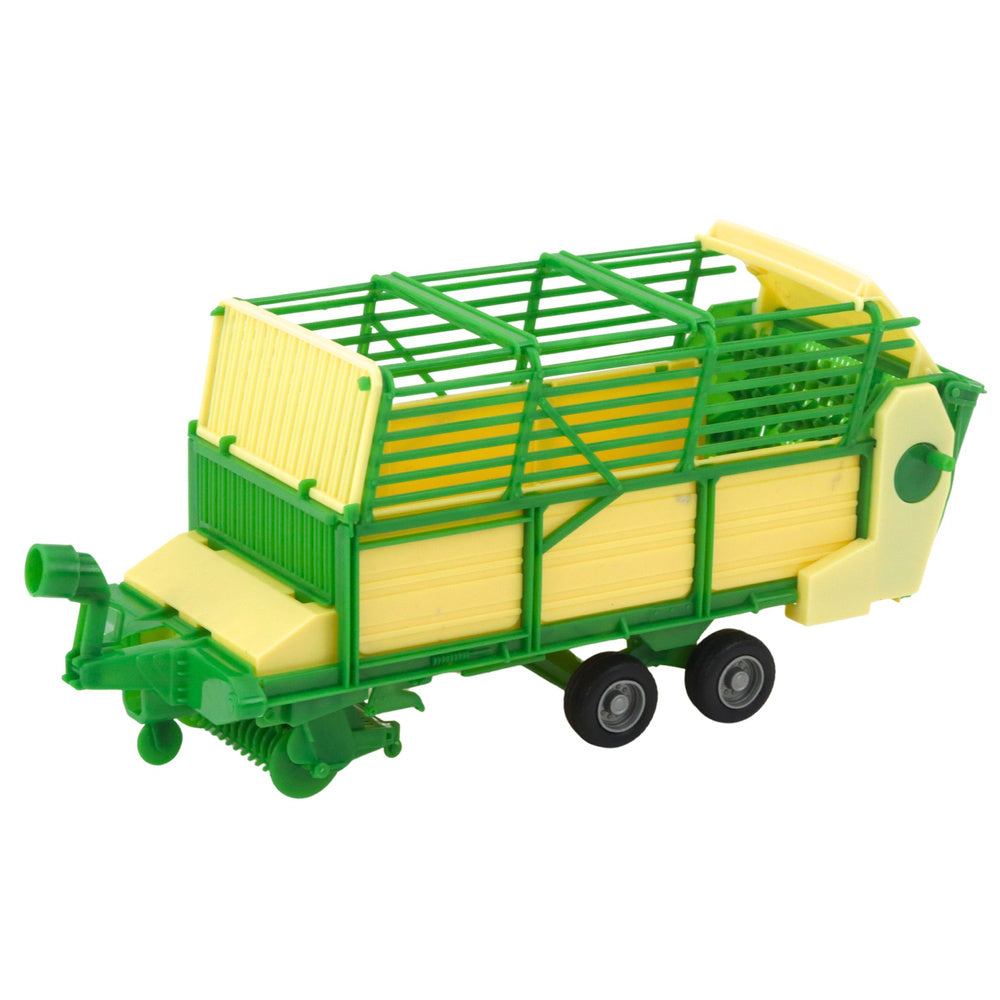 Crveni traktor za igru sa prikolicom za sijeno 50cm - zeleno/žuta
