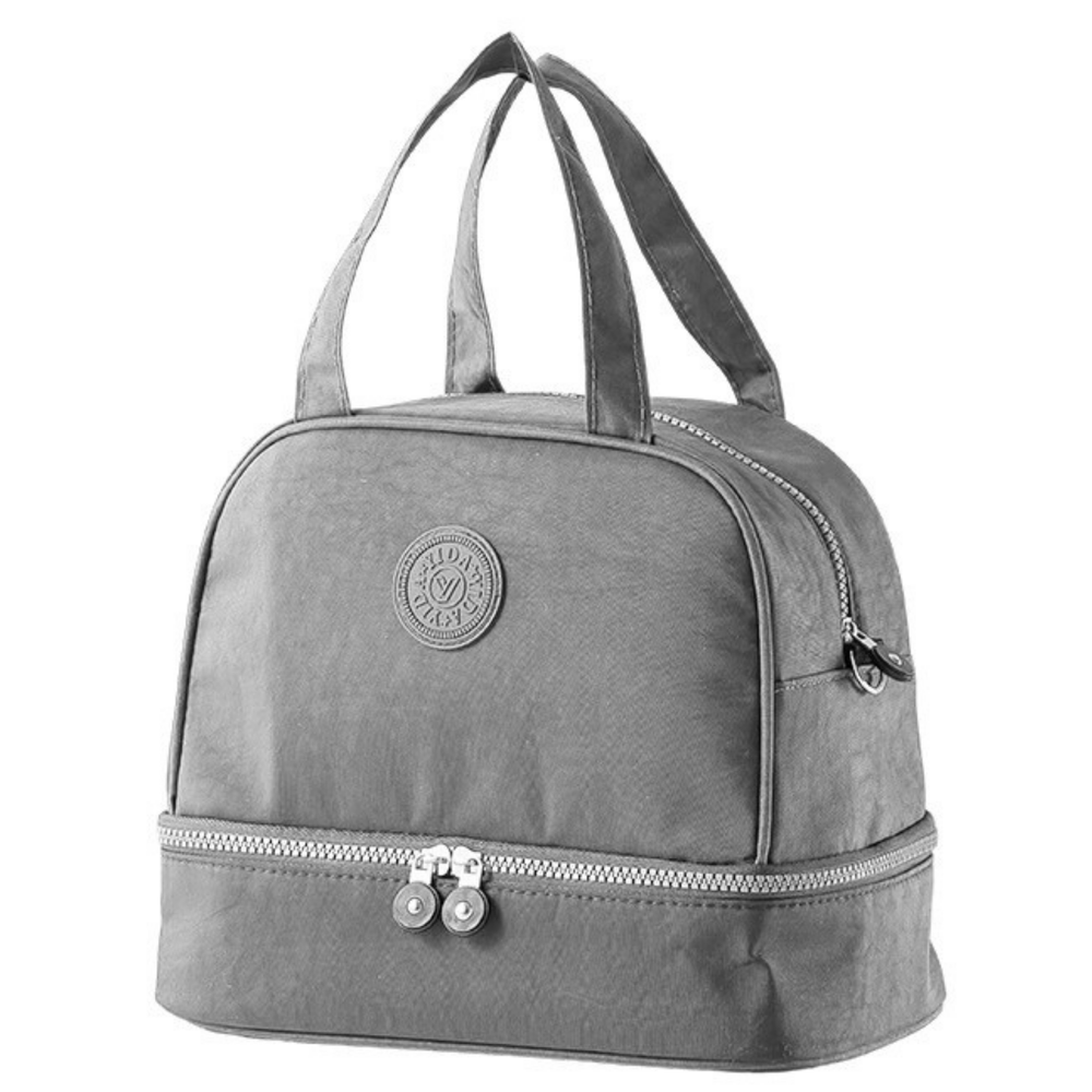 Funkcionalna i elegantna termo torba za ručak 27cm -siva