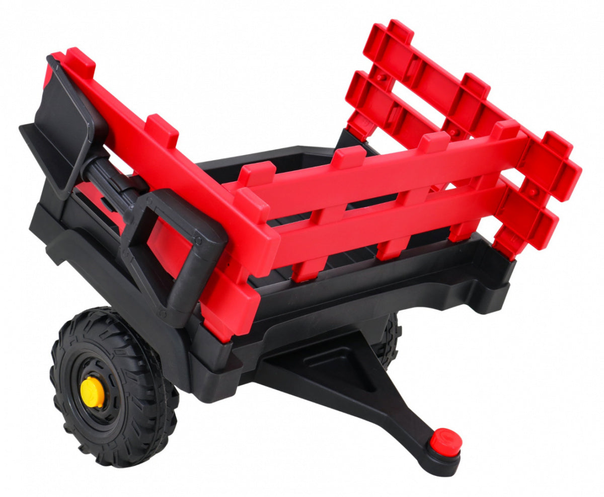 Traktor na akumulator s prikolicom Titanium - crveni