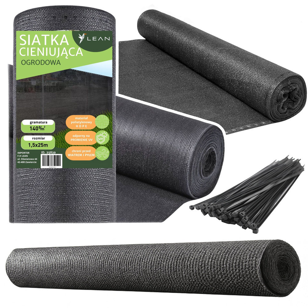 Zaštitna mreža za ogradu 1.5M x 25M 140g/m² - Siva