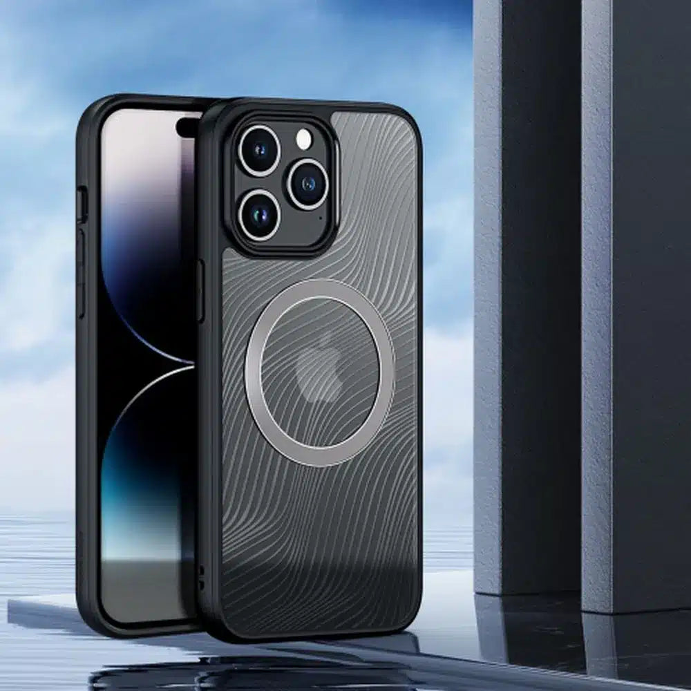 DUX DUCIS Aimo Mag – armored maska kompatibilna sa MagSafe za Apple iPhone 15 Pro Max crna