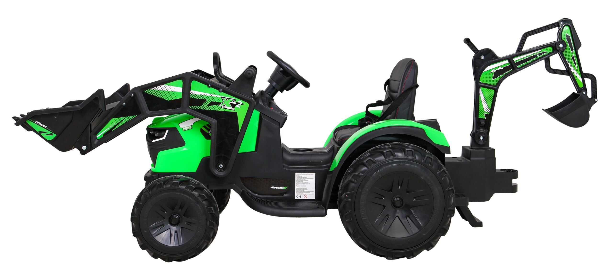 Bager na akumulator s prikolicom 720-T 4x4- zeleni