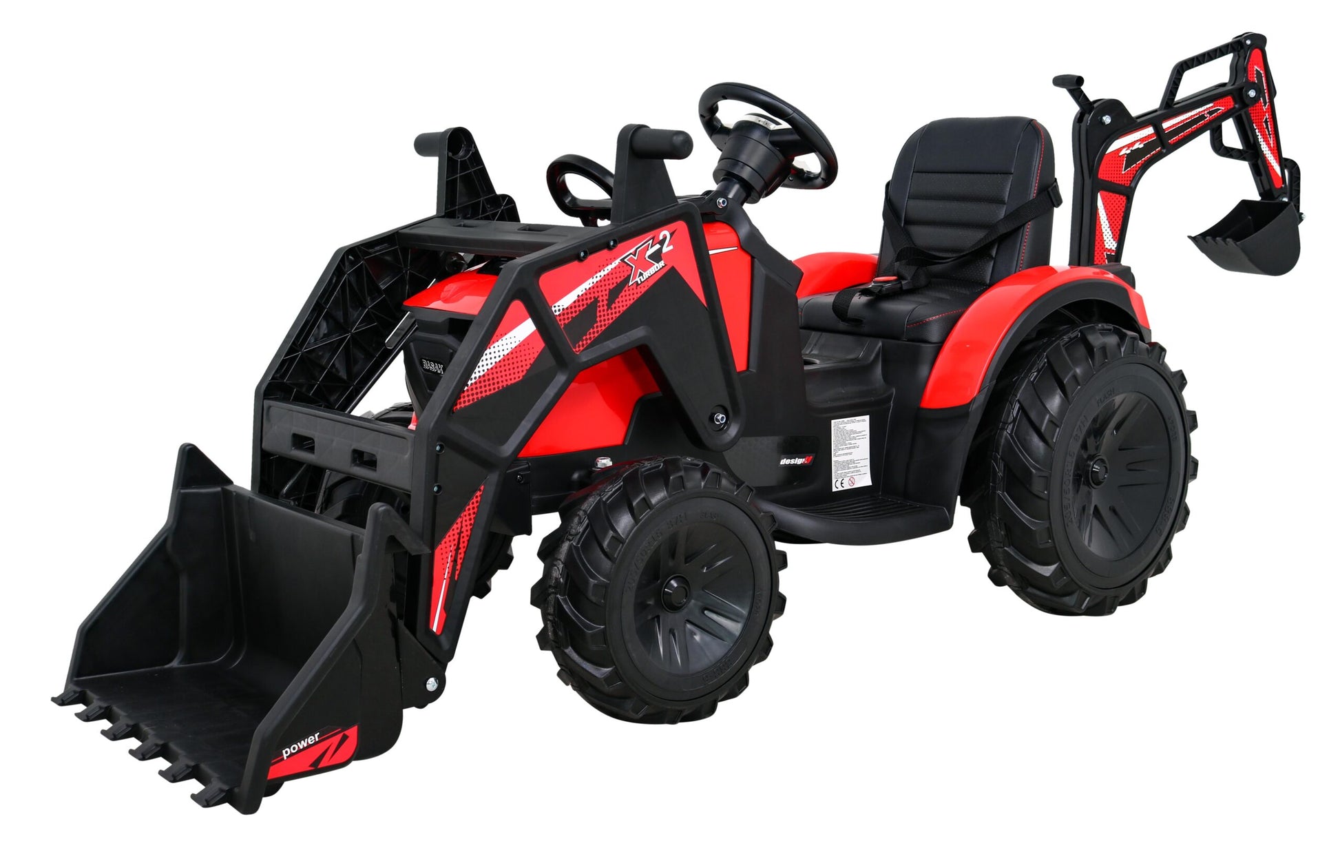 Bager na akumulator s prikolicom 720-T 4x4- crveni
