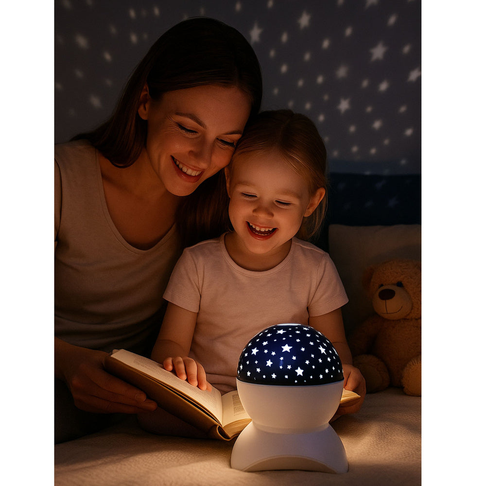 LED zvjezdani projektor za djecu sa zvučnikom  XY-890 - bijeli