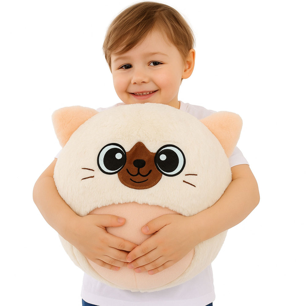 Plišana lopta za skakanje 50 cm - bijela mačka