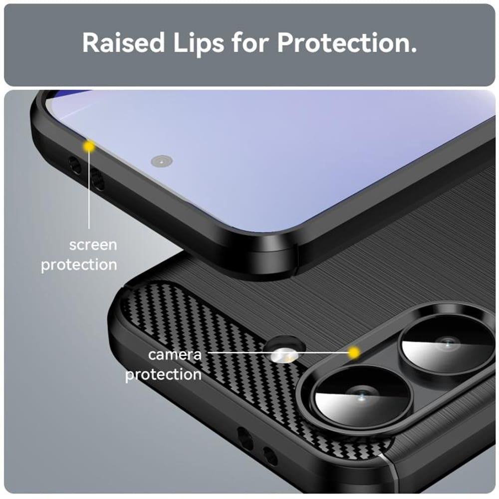 Techsuit Carbon Silicone maska za Xiaomi Poco X8 Pro – crna