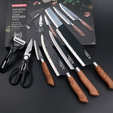 Set kuhinjskih noževa, imitacija drveta