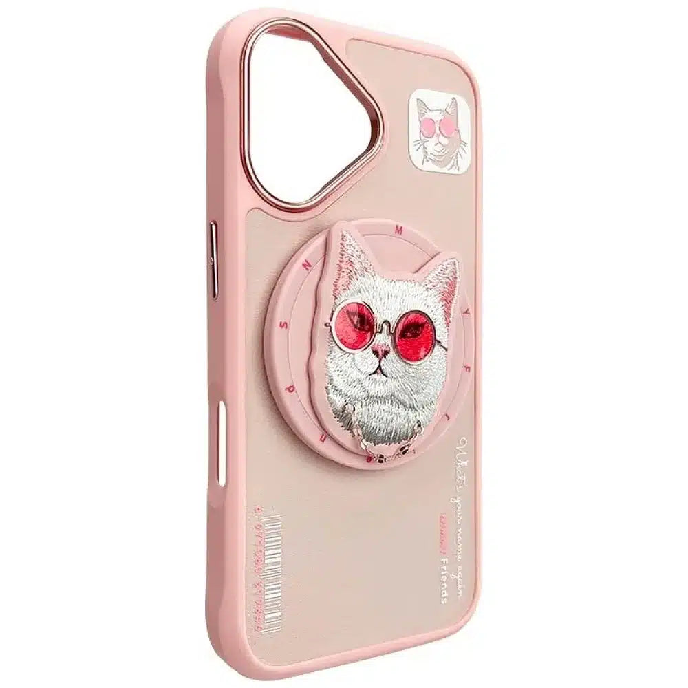 NIMMY GLASSES COOL CAT MagSafe kompatibilna maskica za iPhone 16 roza