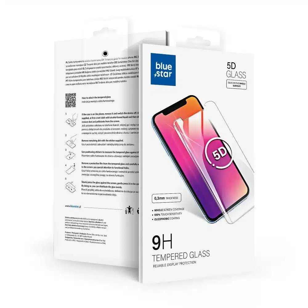 Blue Star 5D kaljeno staklo - za iPhone Xr/11 (full glue) crno