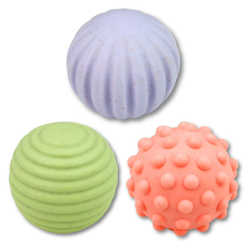 Set of Sensory Balls for Babies Pastel 3 pcs 6 cm
