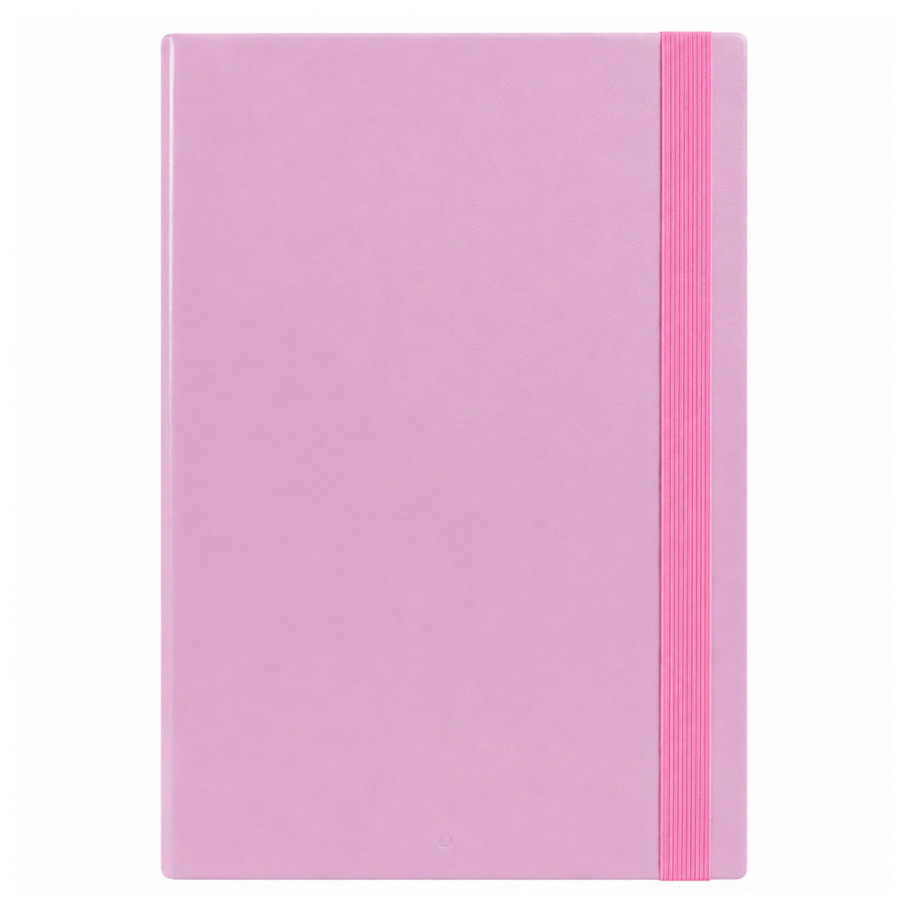 Folder for documents with elastic band, hard, office, pink, A4/4.5 cm