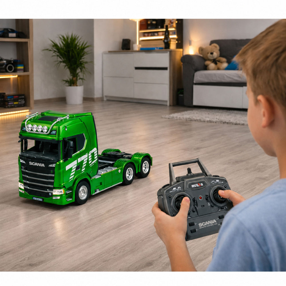 Licencirani kamion na daljinsko upravljanje Scania Huina 1:18 - zeleni