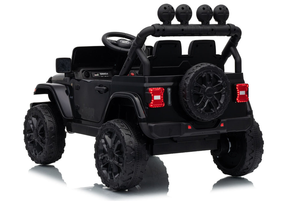 Jeep Rubicon DK-JWR558 24V Black Battery-Powered Vehicle