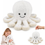 Plush Octopus Plush Toy Cuddly Toy with Elastic Tentacles White 50 cm