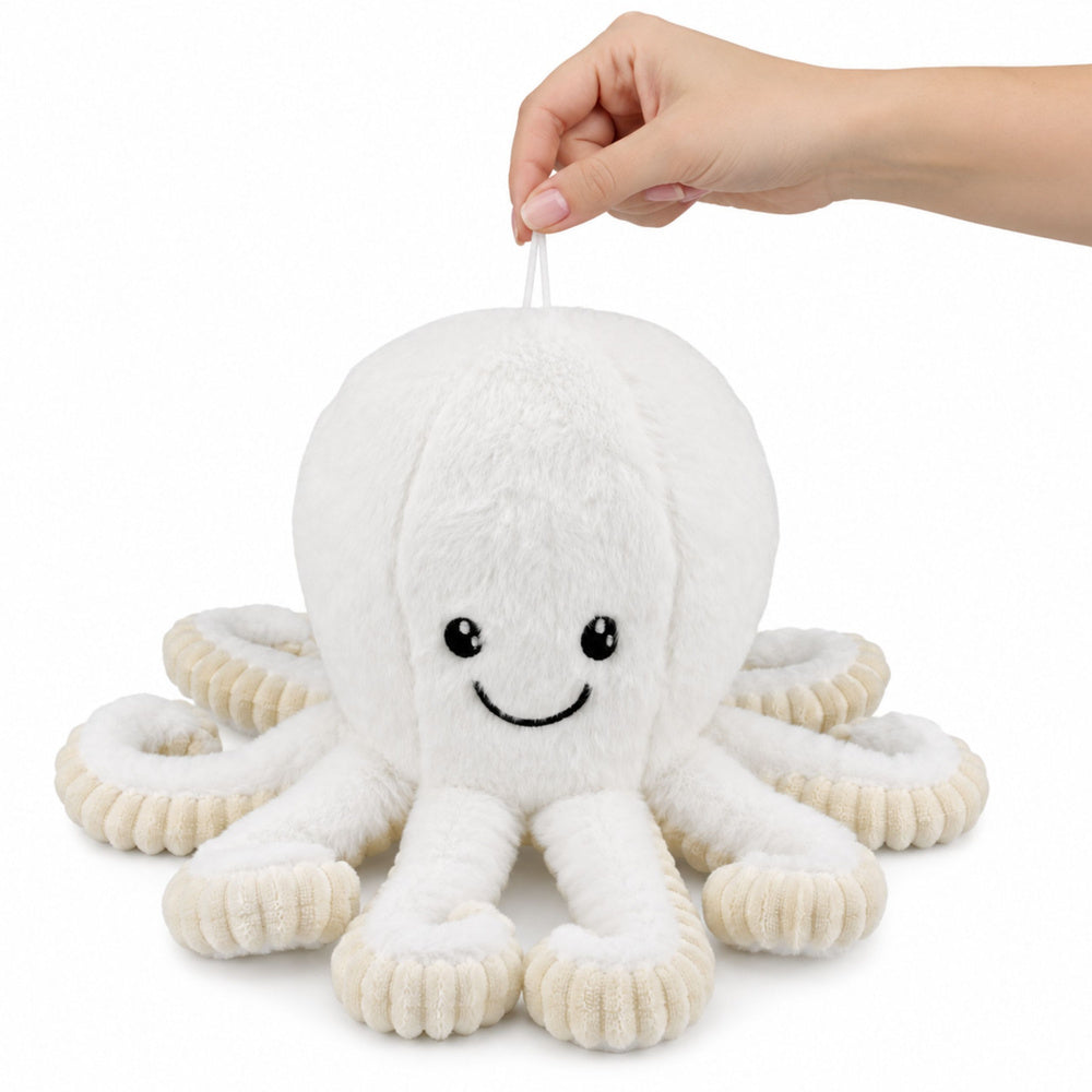 Plush Octopus Plush Toy Cuddly Toy with Elastic Tentacles White 50 cm