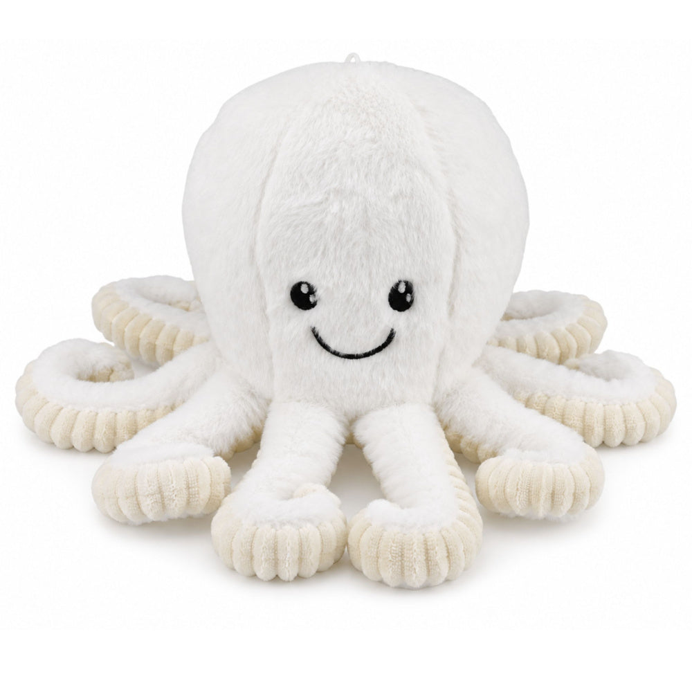 Plush Octopus Plush Toy Cuddly Toy with Elastic Tentacles White 50 cm