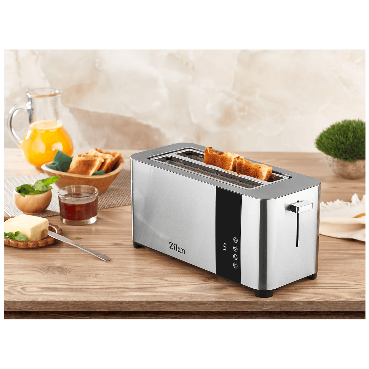 Zilan Toster, 2 šnite kruha, 7 nivoa grijanja, 1400 W - ZLN6234
