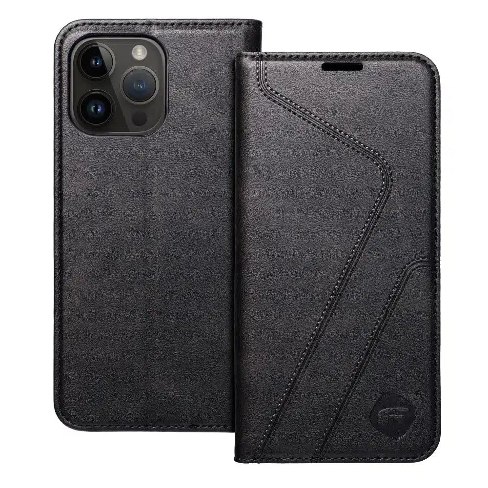 FORCELL F-PROTECT RFID Blocker preklopna futrola za iPhone 14 Pro Max crna