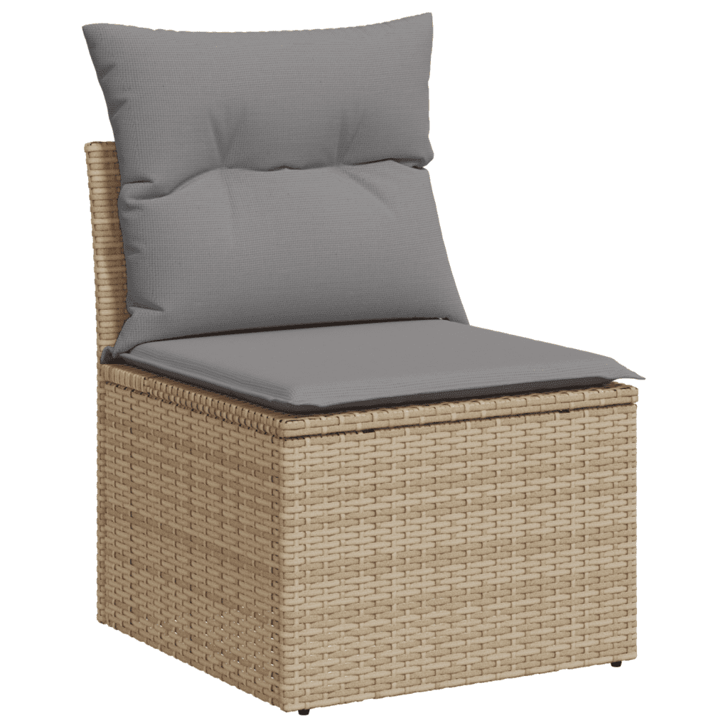 7-dijelni set vrtnih sofa od poliratana s jastucima bež 66 x 62 x 69 cm