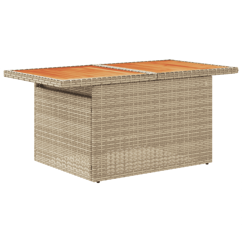 7-dijelni set vrtnih sofa od poliratana s jastucima bež Beige and grey