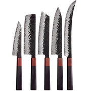 Set damaškovih kuhinjskih noževa AO-37385 - Smeđa KP37385