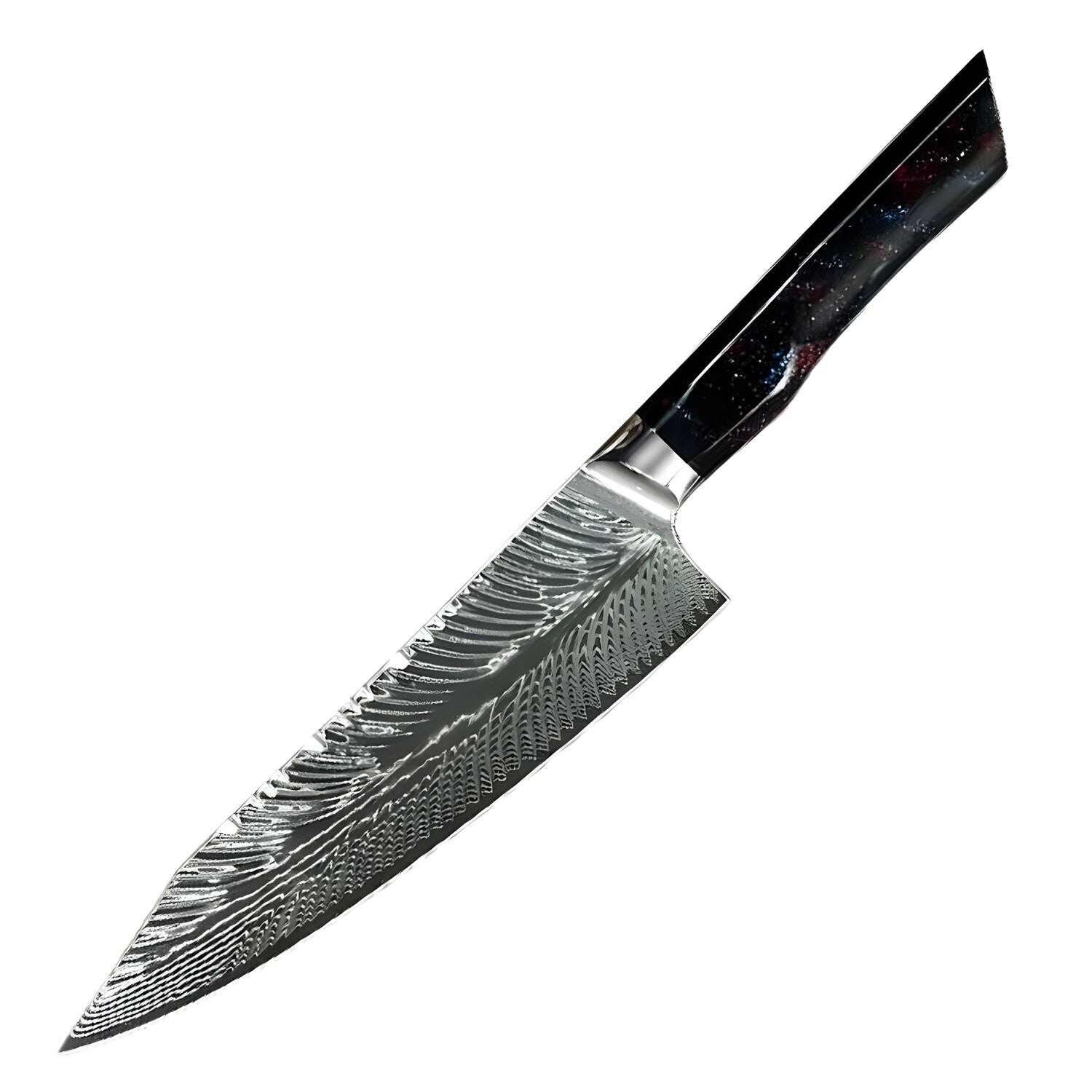 Damaskasti kuhinjski nož YO-37406 - Kiritsuke Chef / Crvena / Plava KP37406