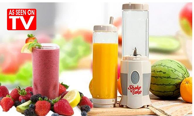 "Shake 'n Take blender" s prenosnom flašicom (pogledajte video)